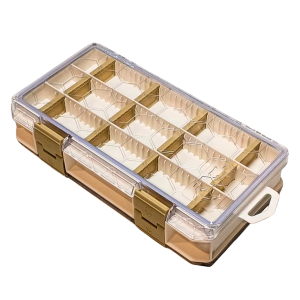 Tackle Box/Utility 2- Sided Case (with Silicon Rubber, Diver, Clear lid) | B106