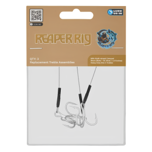 Reaper Rig replacement treble and wire assembly | LURE US IN
