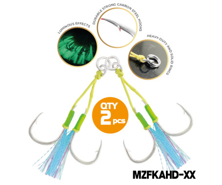 Double Assist Glow with Kevlar ( Bright Tin Coated)