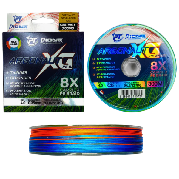 Pioneer Argonaut XG 8X Braid Line | 30lb – 50lb | 300 mtr