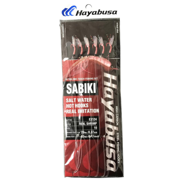 Hayabusa EX124 Real Shrimp 6-Hook Sabiki Rig
